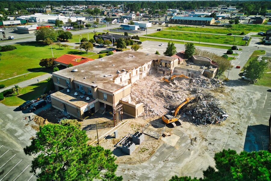 office building demolition