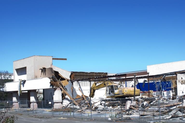 shopping plaza wrecking